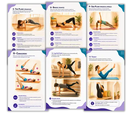 Material de exercícios de Pilates em casa